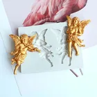 Силиконовая форма в форме скрипки с изображением ангела для мастики