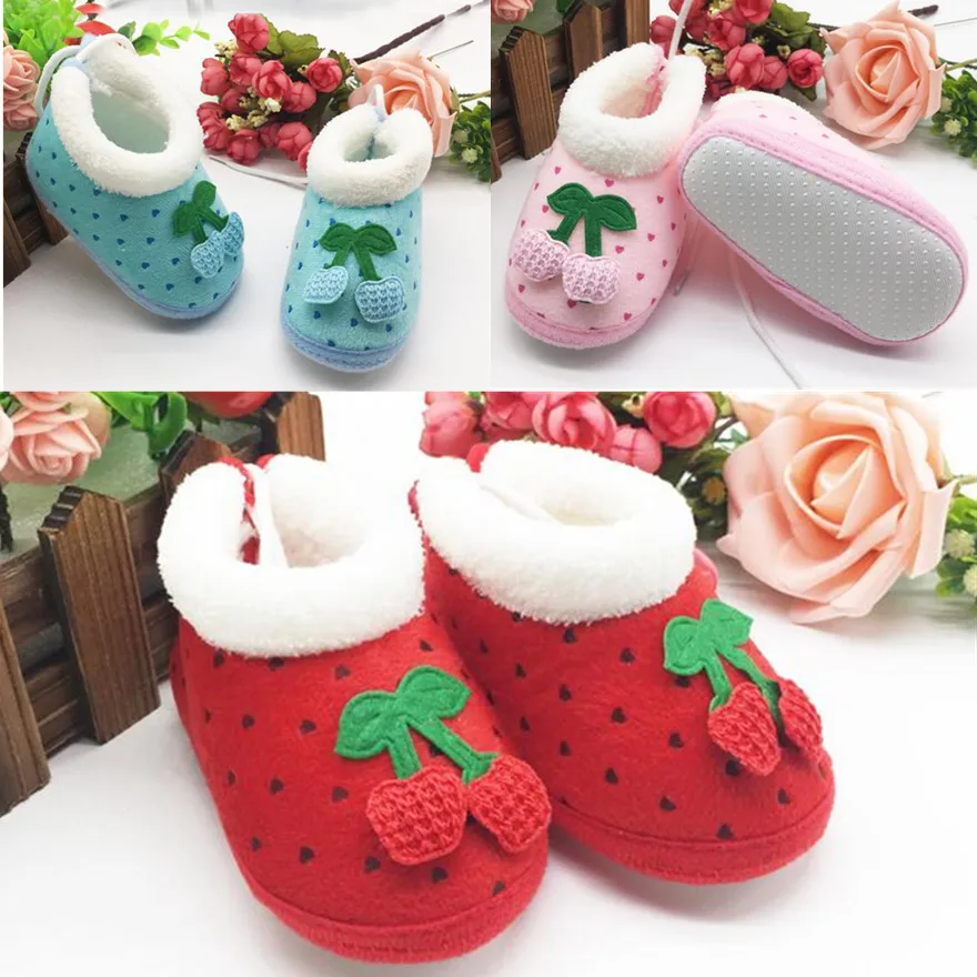 1 пара милых модных мягких зимних сапог для малышей нескользящая обувь маленьких