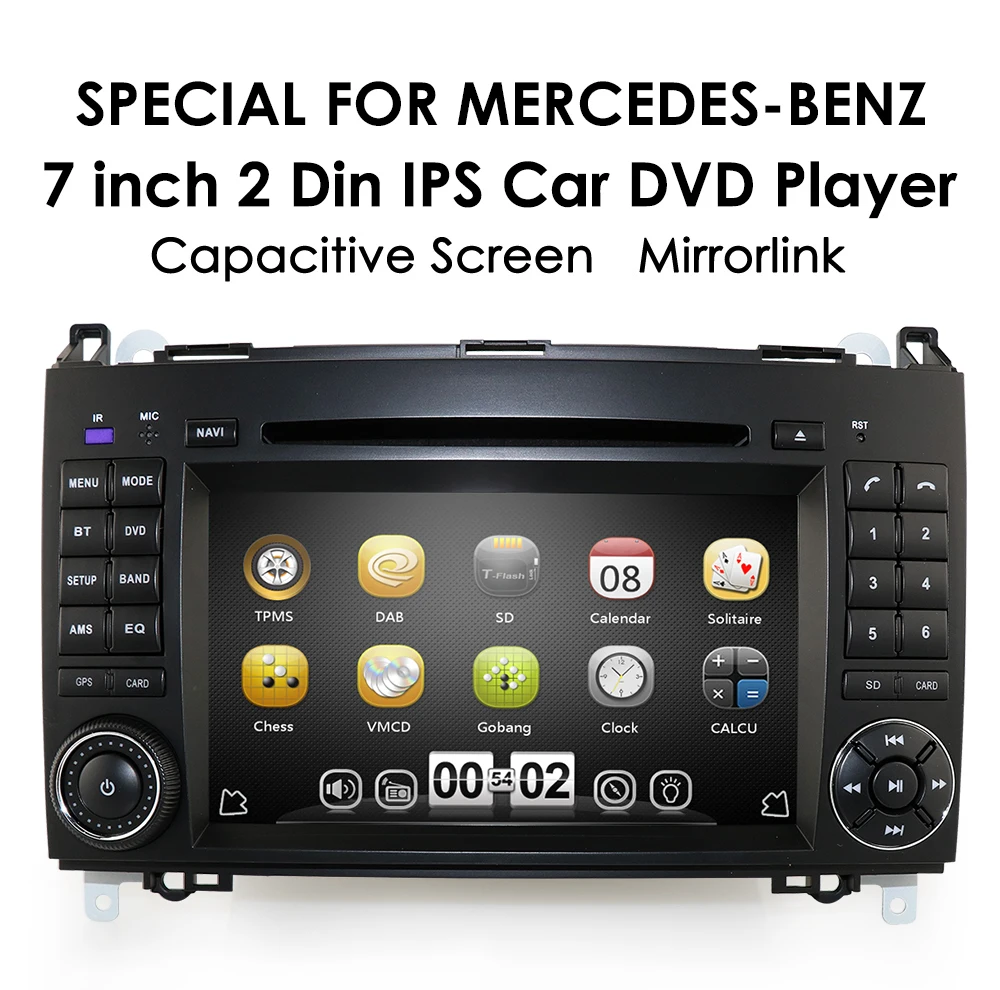 Автомобильный мультимедийный плеер IPS DVD с GPS для Mercedes Benz Sprinter B200 b class W245 B170 W169