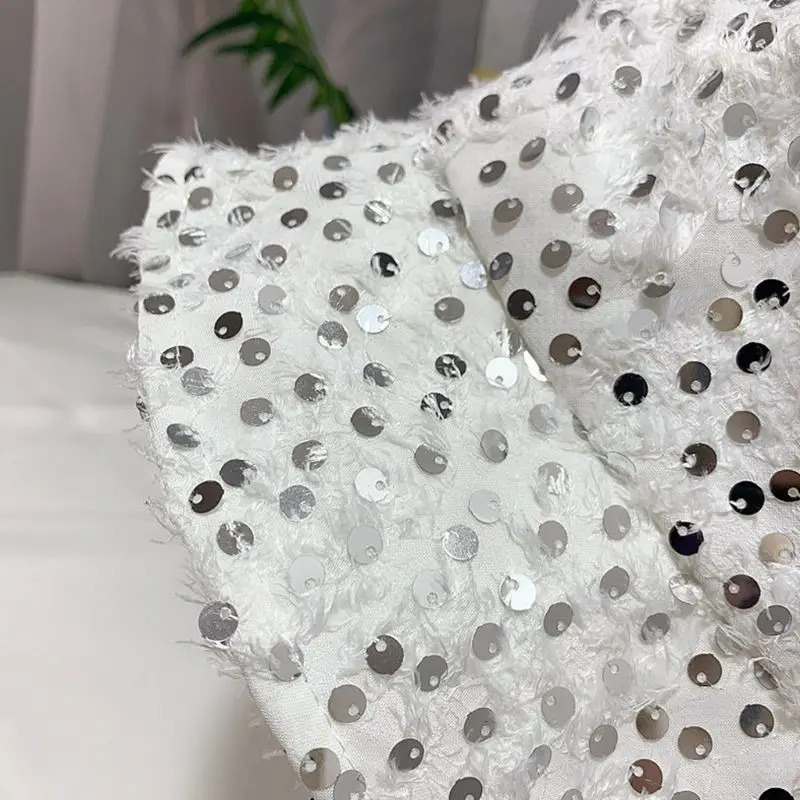 Женская Солнцезащитная Панама с блестками и кисточками Пляжная Рыбацкая шляпа