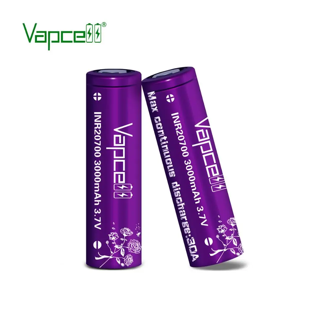 Оригинальный литий-ионный аккумулятор Vapcell INR 20700 3000 мАч 30 А 3 7 в перезаряжаемые