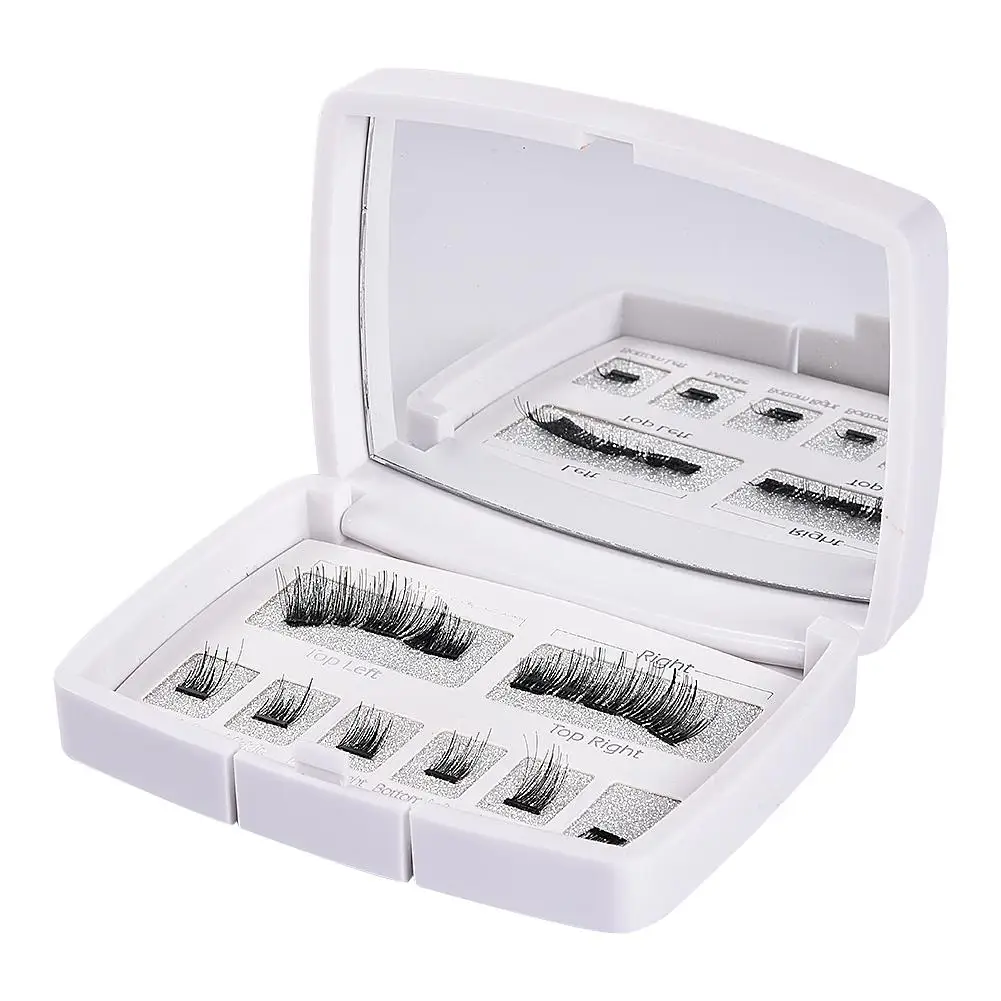 Набор Натуральных 3D Магнитных ресниц ручной работы без клея следов Накладные