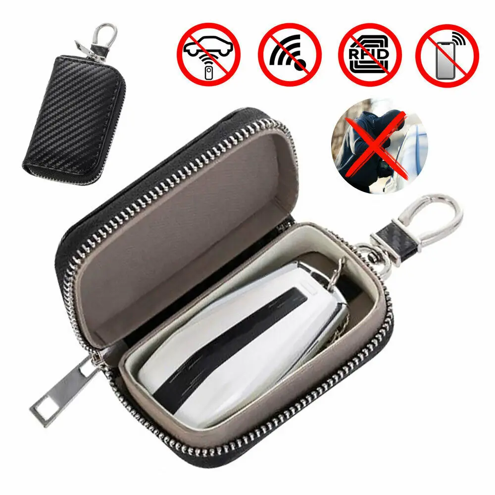 

1 Pc Car Key Signal Blocker Faraday Cage Fob Pouch Keyless Rfid Blocking Bag Case Birthday Gift