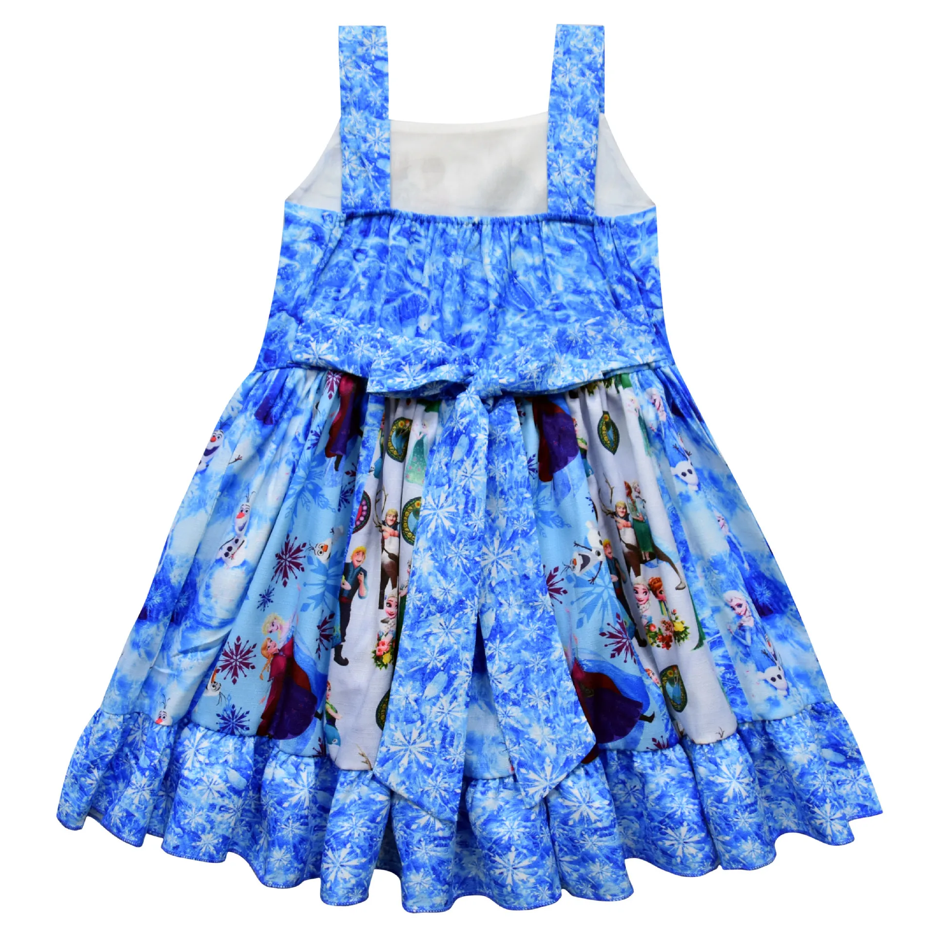 Kids Girls Anna Aisha SleevelessTwirl Dress Sashes Toddler Summer Princess Boutique Milk Silk Party Clothes | Детская одежда и