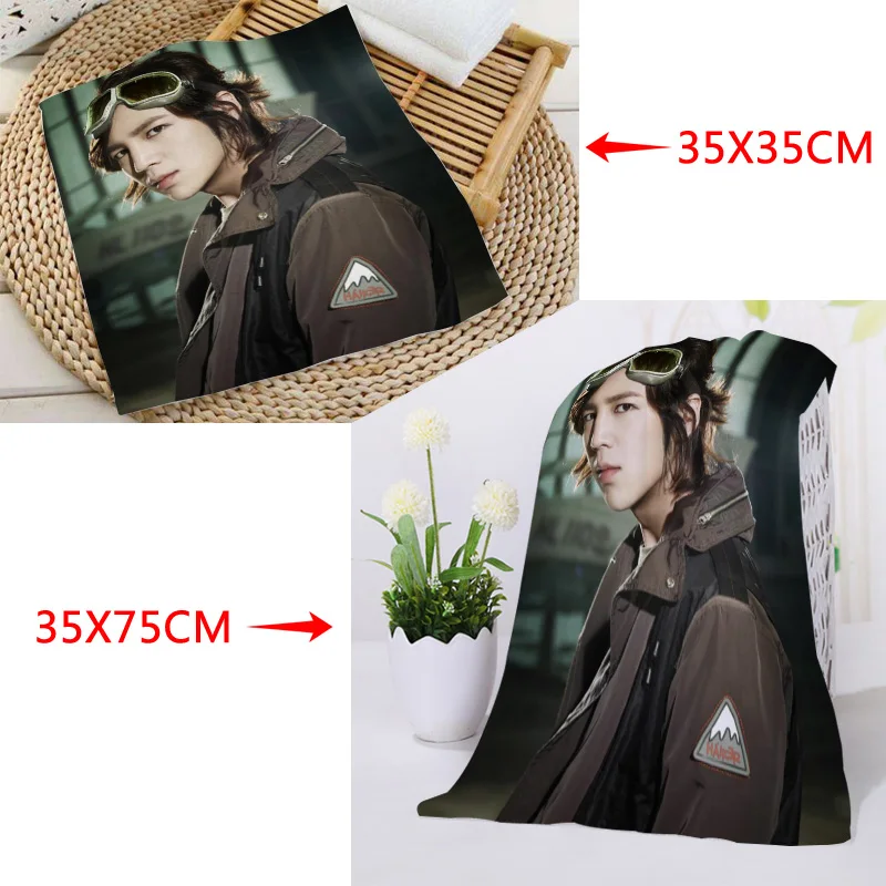 35x35cm 35x75cm Towels Custom KPOP Jang Keun Suk Printed Square Microfiber Absorbent Drying Bath Washcloth | Дом и сад