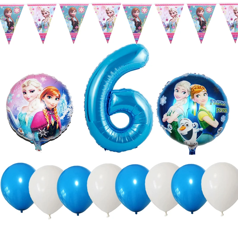 12 шт. Дисней Холодное сердце тема 1st Wish день рождения фольгированный шар детский душ вечерние украшения С Днем Рождения шар