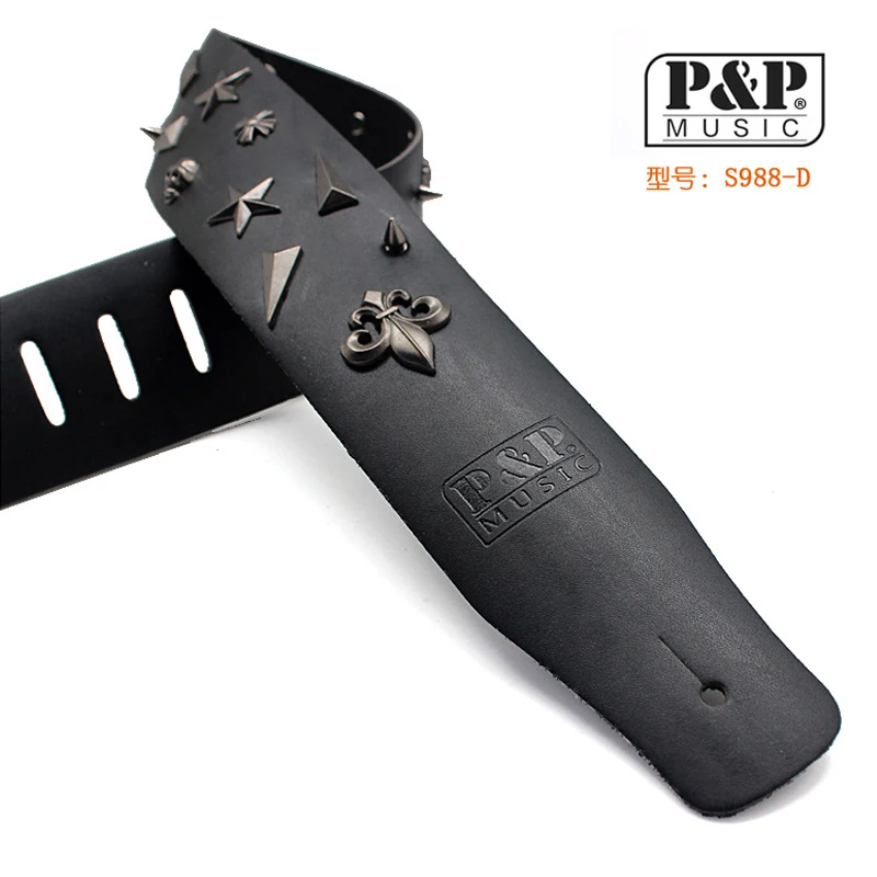 Ремешок для гитары из натуральной кожи металлический ремешок электрогитары
