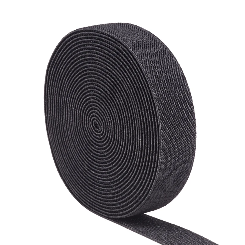 

Резинка эластичная плоская, 40 м/рулон 25 мм, высокая эластичность тесьма для одежды, аксессуары для шитья, эластичная веревка для масок, сделай сам, белый/черный