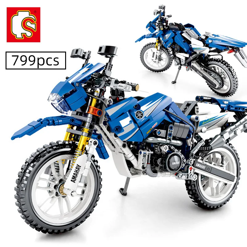

SEMBO модель мотоцикла строительные блоки Moto MOC скоростной гоночный автомобиль наборы городских транспортных средств кирпичи автомобиль Act о...
