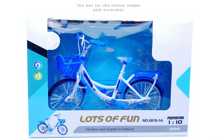 City Bicycle Blue 1:13 Съемный автомобиль сплав горный складной игрушечные велосипеды - Цвет: City Bicycle Blue