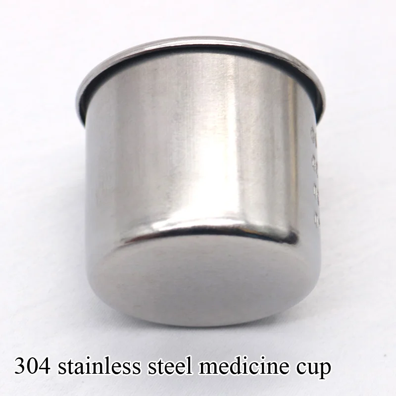 Медицинский стакан для лекарств из нержавеющей стали 304 утолщенный маленький