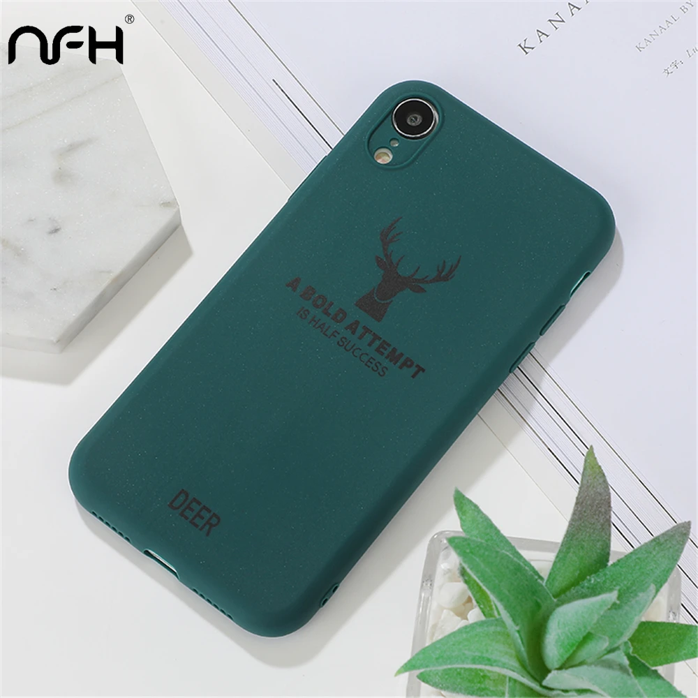 Силиконовый чехол с рождественским оленем для iPhone 11 Pro Max XR XS мягкий удобный