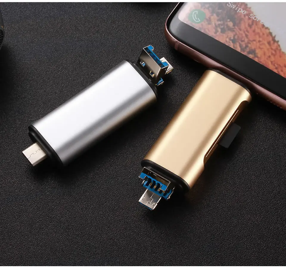 5-в-1 Тип C OTG кард-ридер с флеш-накопитель USB с гнездовым Интерфейс для ПК USB 3,0 чтения TF слот для карт памяти для устройства чтения sd-карт компьютерные принадлежности