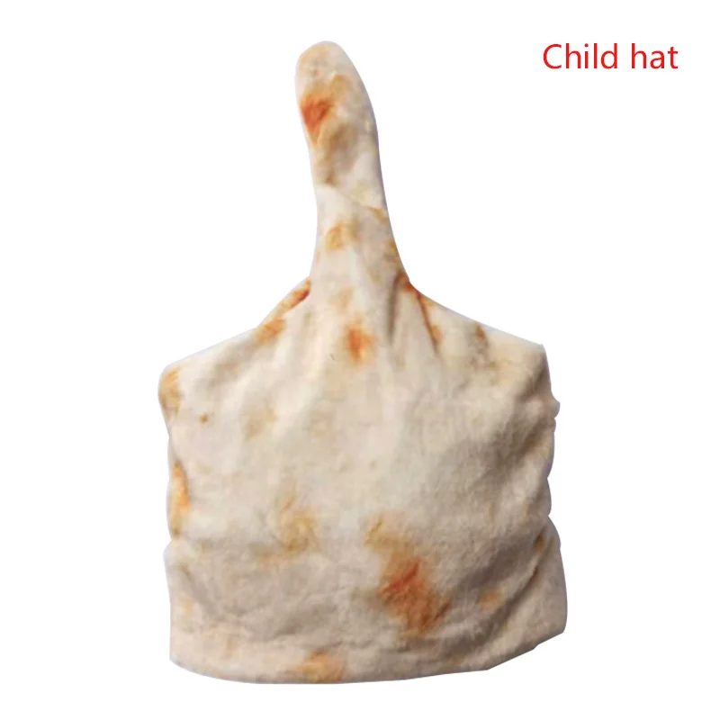 Child Hat Одеяло мексиканского буррито для взрослых и детей, Фланелевое мягкое 3D покрывало с рисунком кукурузы, тортилии, пиццы, круглое одеяло, теплое флисовое пляжное одеяло для путешествий - Цвет: Child Hat