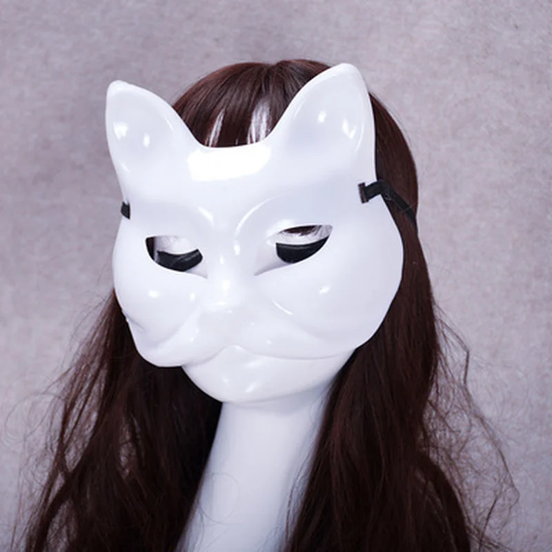 Fox Face Mask Cosplay Decoration DIY Handmade Costume Party Unpainted Sexy Women Masquerade Masks |
