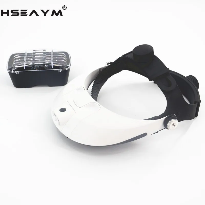 Увеличительное стекло для шлема 1.0X 1.5X 2X 2.5X 3.5X 2 светодиода|eye loupe|helmet magnifiermagnifying