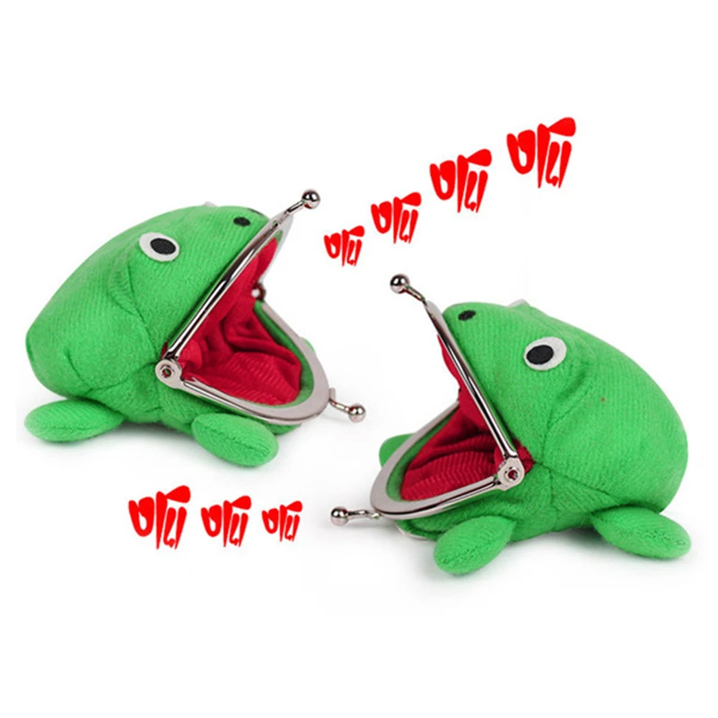 2019 Мода 1 шт. мультфильм лягушка кошелек с отделением для монет форма пух клатч