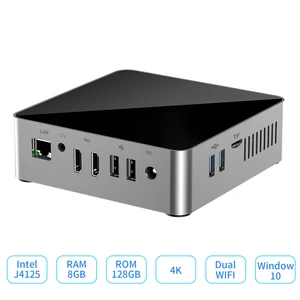 mini pc j4125 windows 10 pro 8gb ram 128gb rom wifi 2 4g5g desktop computers rj45 1000m portable gaming pc gk3v beelink gk mini free global shipping