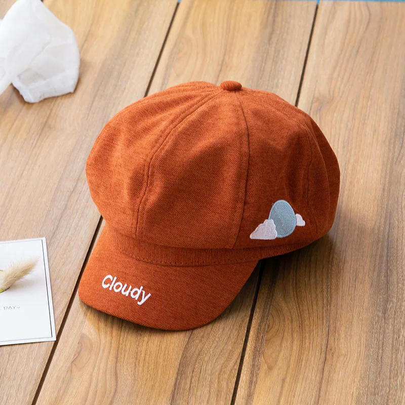 LDSLYJR стиль сплошной цвет погода вышивка утка язык Берет простой Повседневный