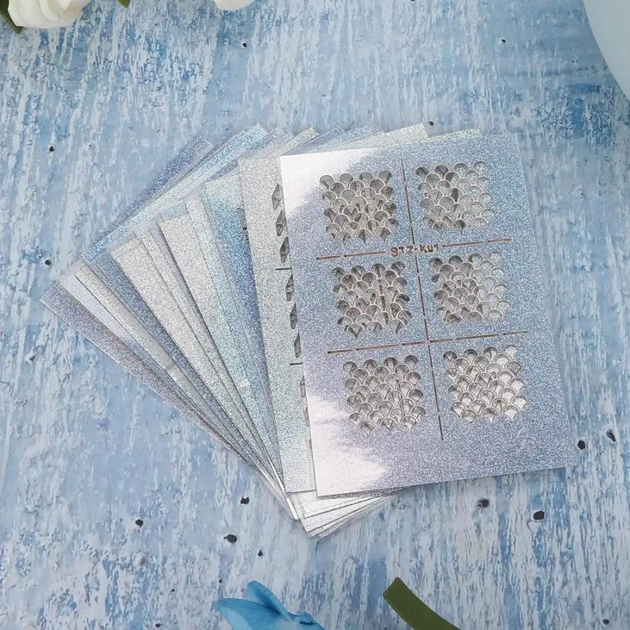 24 шт Ослепительная пустотелая наклейка для дизайна ногтей DIY трафаретная