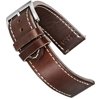 high quality horween genuine leather straps brown soft wrap handmade horse leather watch bands 18mm 20mm 22mm