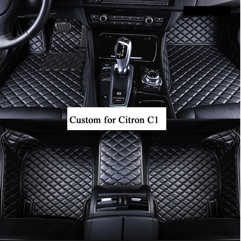 

Автомобильные коврики, черный/бежевый/красный/коричневый цвет, искусственная кожа, коврик для цитрона C1 F1 X35