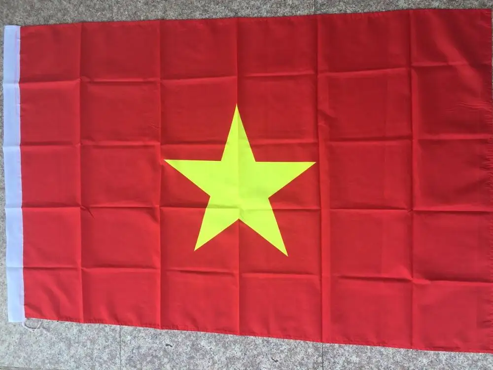 Флаг вьетнамской страны DFLIVE 3x5 футов Печатный полиэстер мушка 90x150 см вьетнамский