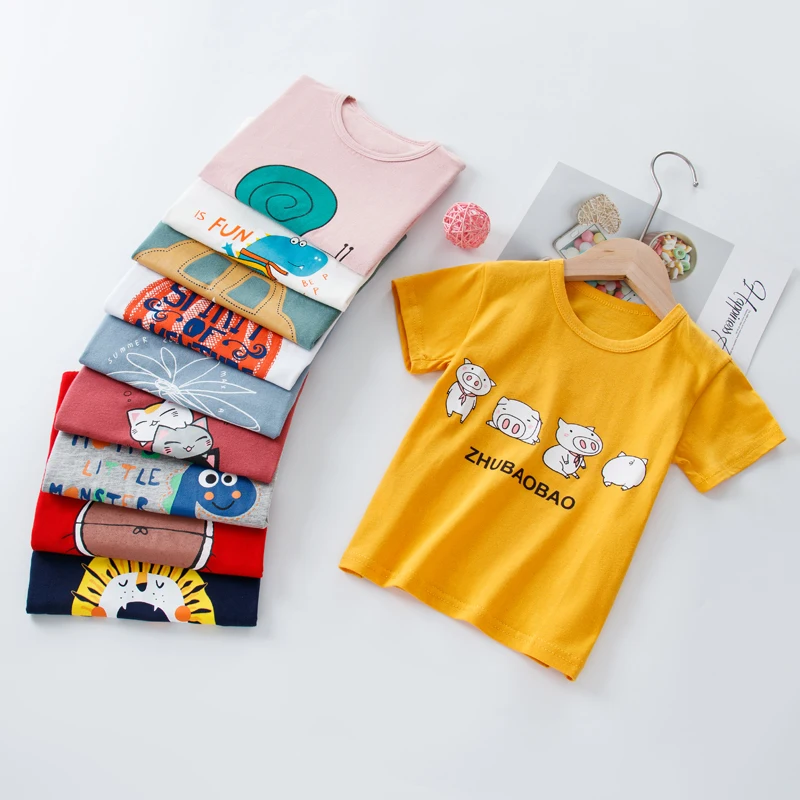 

Детская Хлопковая футболка с коротким рукавом, на Возраст 3-8 лет