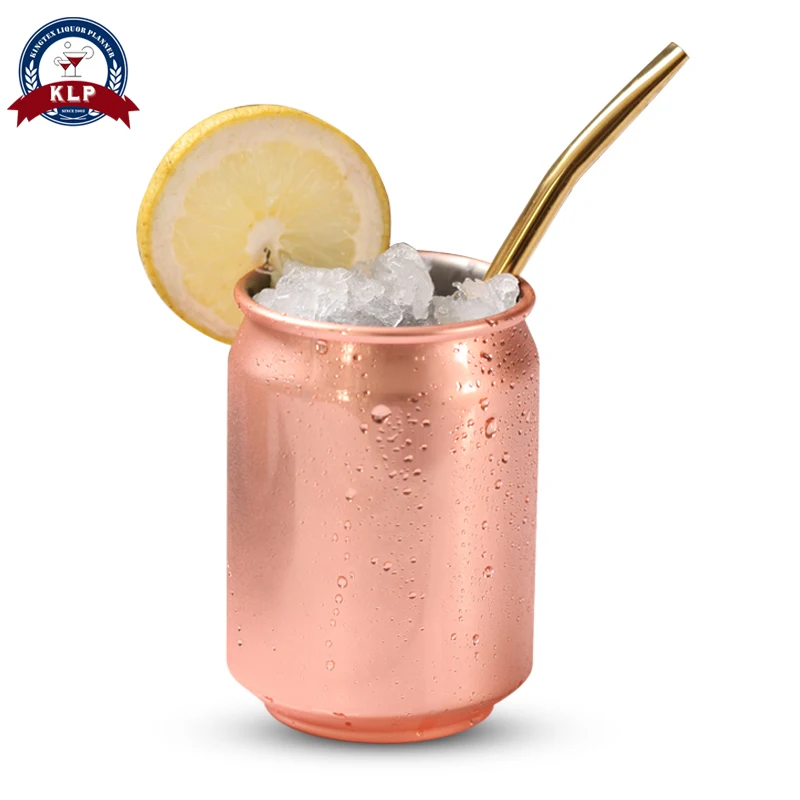 Серебристые кружки колы из нержавеющей стали без металлической соломы