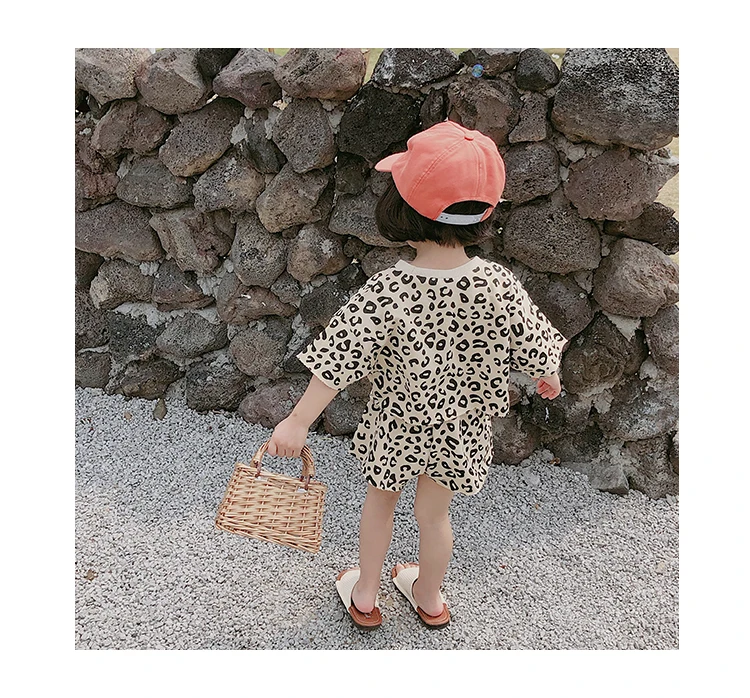 2 шт. Детские леопардовые комплекты с рукавом летучая мышь | Мать и ребенок