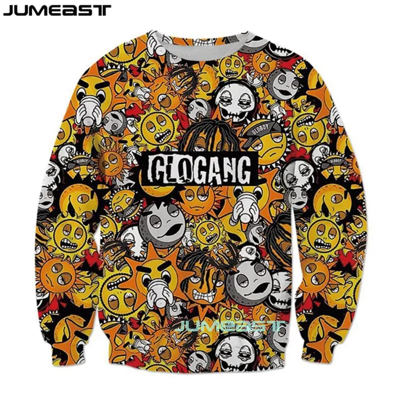 

Jumeast Men Women Sweatshirt Glogang Oversized Streetwear Harajuku Fashion Long Sleeve T Shirt Spring Autumn Pullover Tops Tees