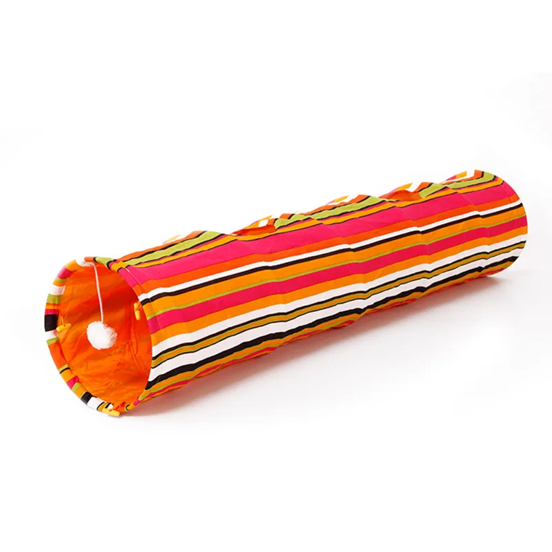 Игрушки для кошек высокое качество складной туннель ткань Оксфорд 2 отверстия