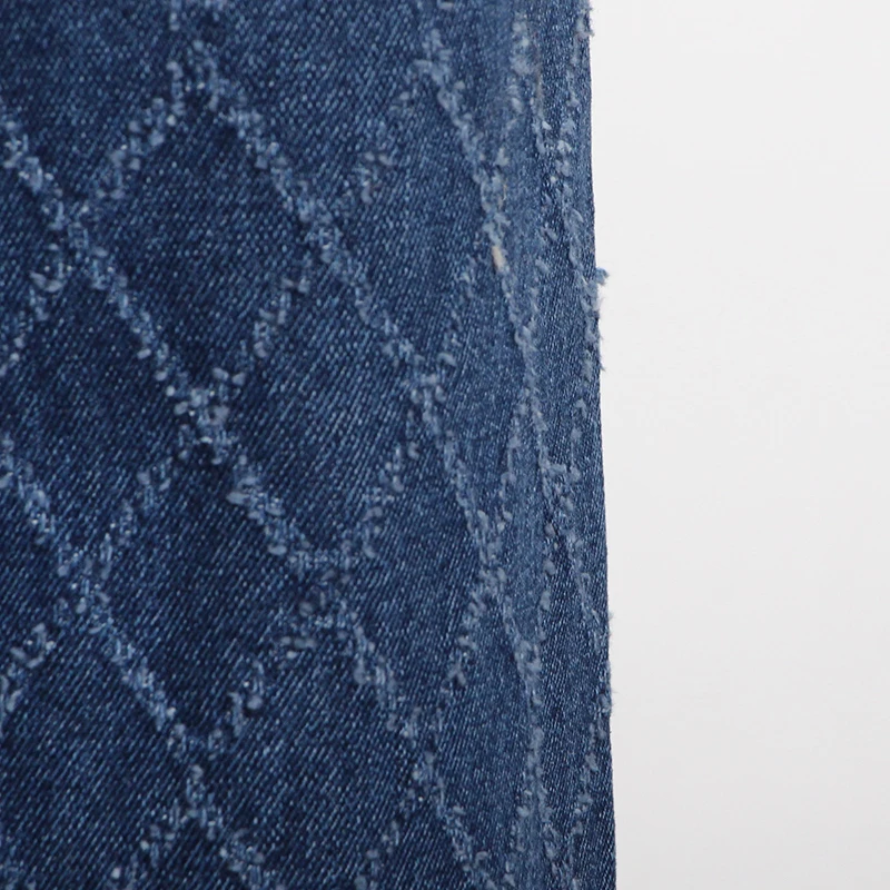 

SISPELL Diamond Plaid For Female Denim Trousers High Waist Loose Women's Wide Leg Straight Leg Pants Fashion Streetwear Tide