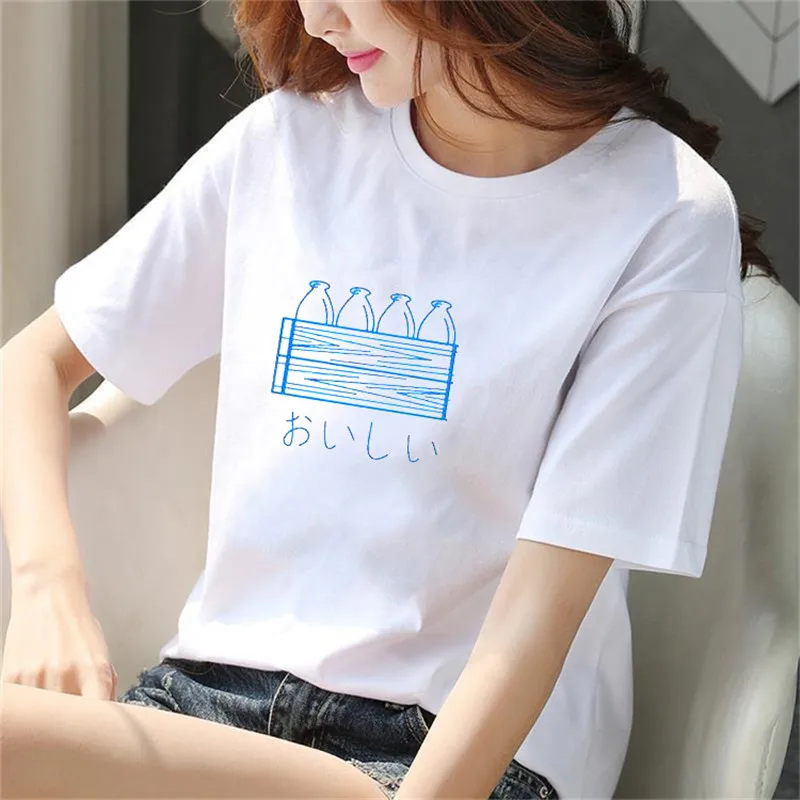 

2021 Fashion Women's Print Feelin Shea Butter 90s Women Graphic T-shirt Cotton T-shirt Streetwear Camisas T-shirt T-shirt