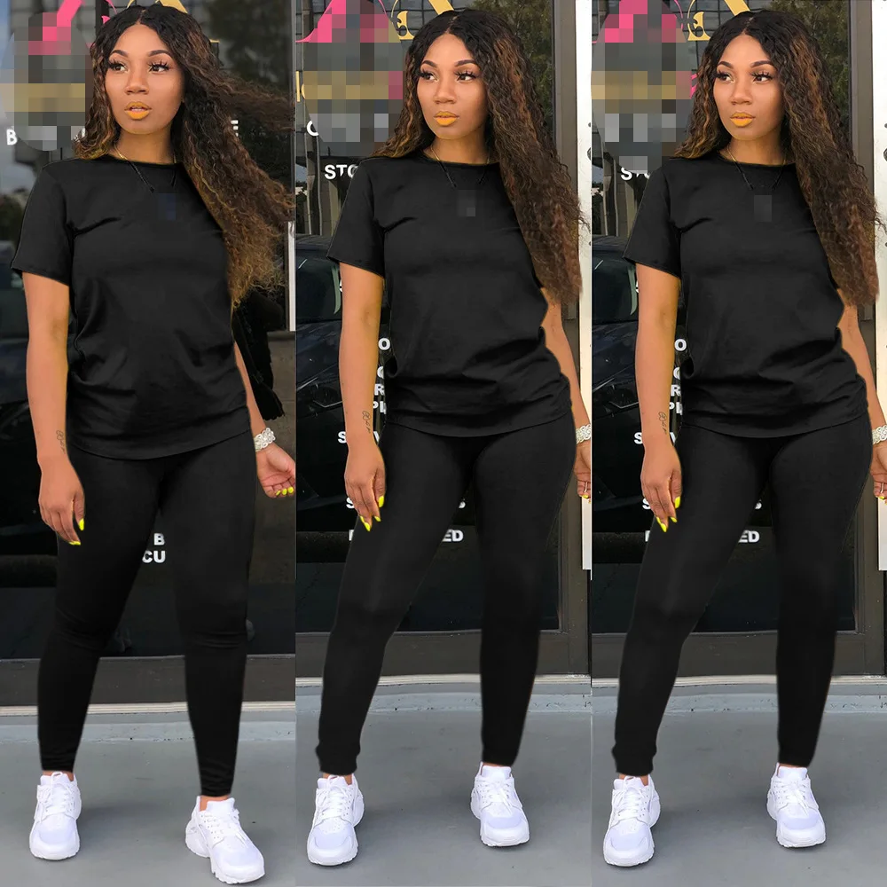 

Two Piece Set Women 2 Piece Set Women Outfits Tracksuit Fall Clothes for Female 2020 2 Pieces Sets T Shirts Pants Outfits