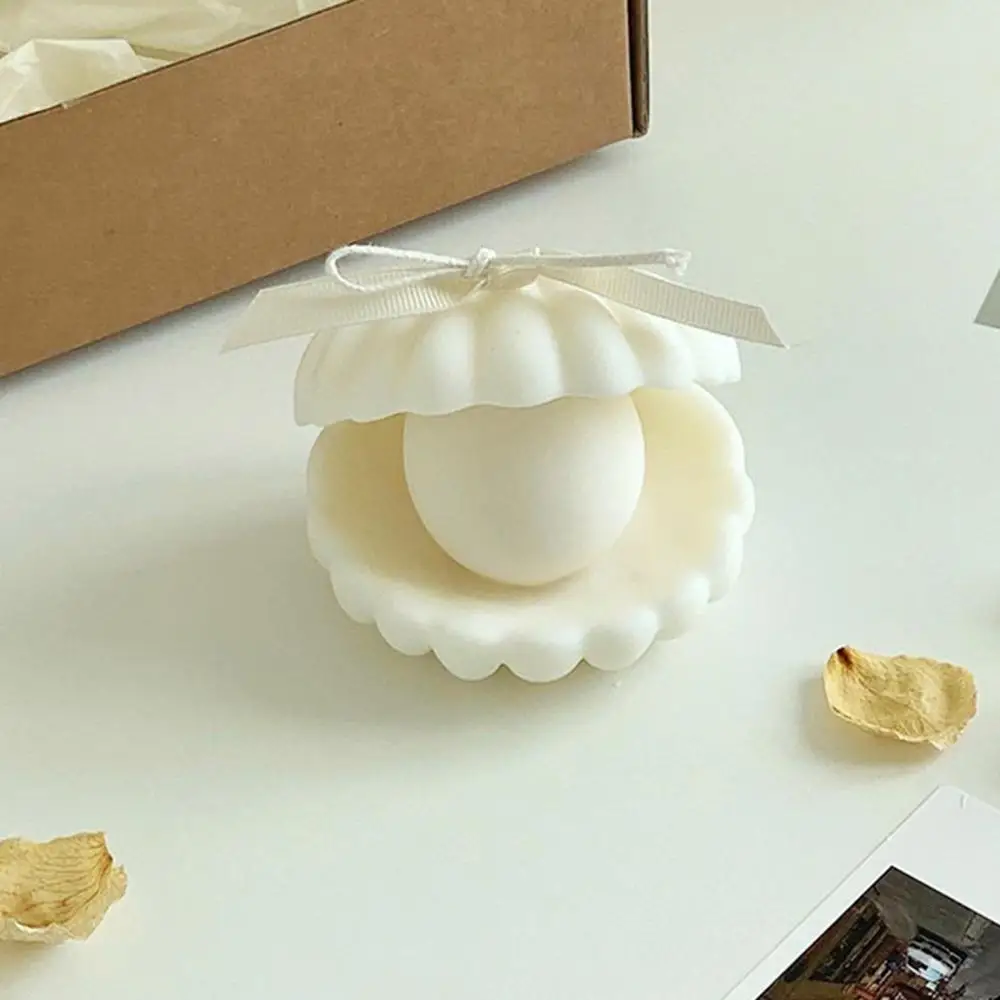 

1 Set DIY Bedroom Handmade Scented Candle Mold Creative Korean Style Large Pearl Shell Silicone Mold For Candle Making Tools