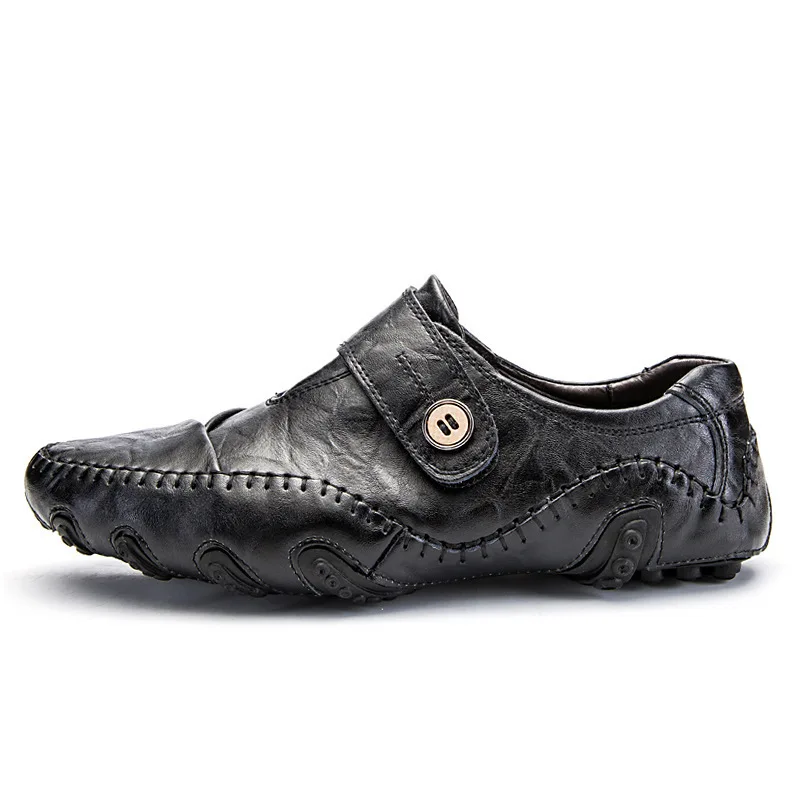 

New spring and autumn fashion comfortable breathable casual shoes Lok Fu shoes leather shoes men's flat shoes yuj89