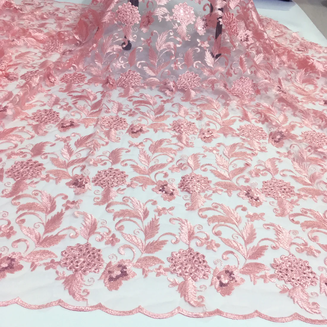 2020 последние розовые африканские кружевные ткани вышитые нигерийские кружева с