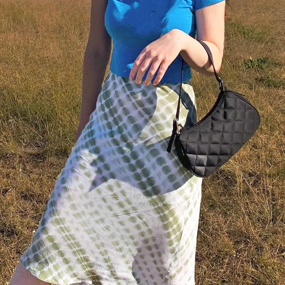 

Summer Tie Dye Printed Skirts Y2K Frill Long Mid-Calf Straight Skirts Women High Waist Cute Retro Party Outfits Streetwear