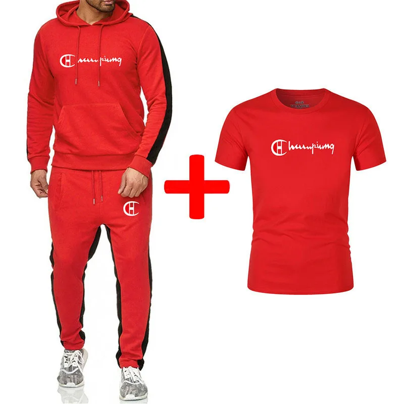 Хит продаж брендовый мужской повседневный спортивный костюм с капюшоном +