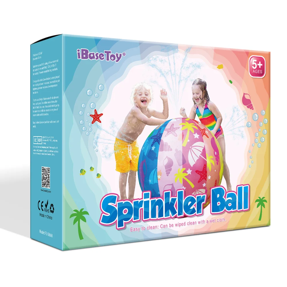

IBASETOY Sprinkler Rainbow Beach Inflatable Outdoor Sprinkling For Summer Garden Lawn 80x80