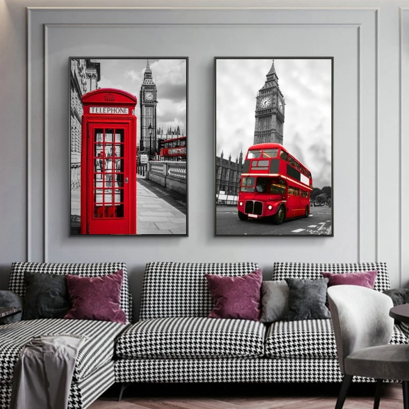 Скандинавский искусство Бен ландшафт холст фотообои Парижская башня картины для