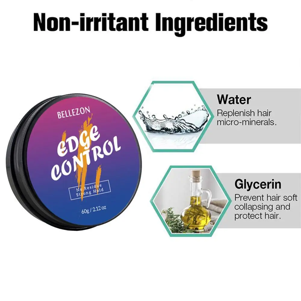Bellezon масло для волос восковой крем край Управление Крема укладки сломанных