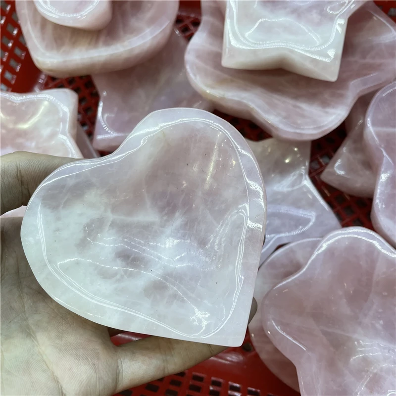 

Натуральная чаша из розового кварца, пепельница, мыло, лечебный камень и драгоценный камень, декоративная тарелка, подарок для украшения до...