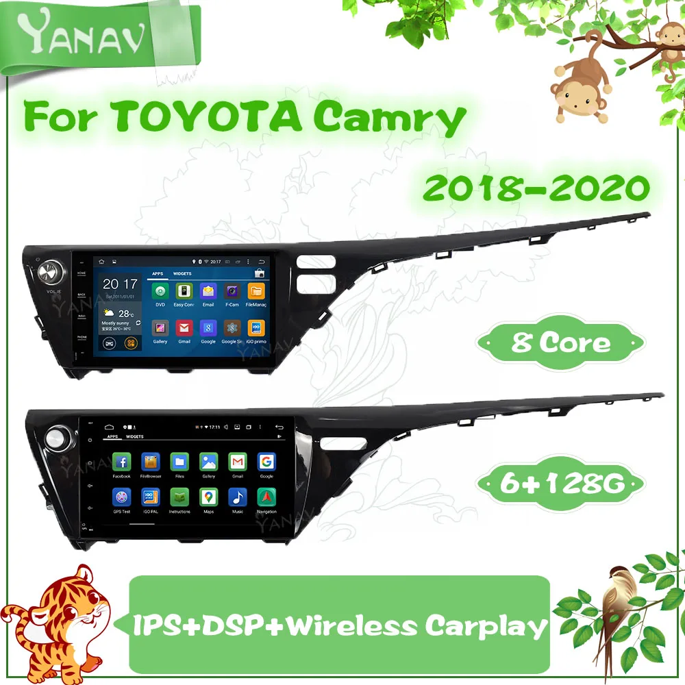 

Car Radio For TOYOTA Camry 2018-2020 Android GPS Navigation Auto Video Tape Recorder Multimedia MP3 Player Carplay Head Unit
