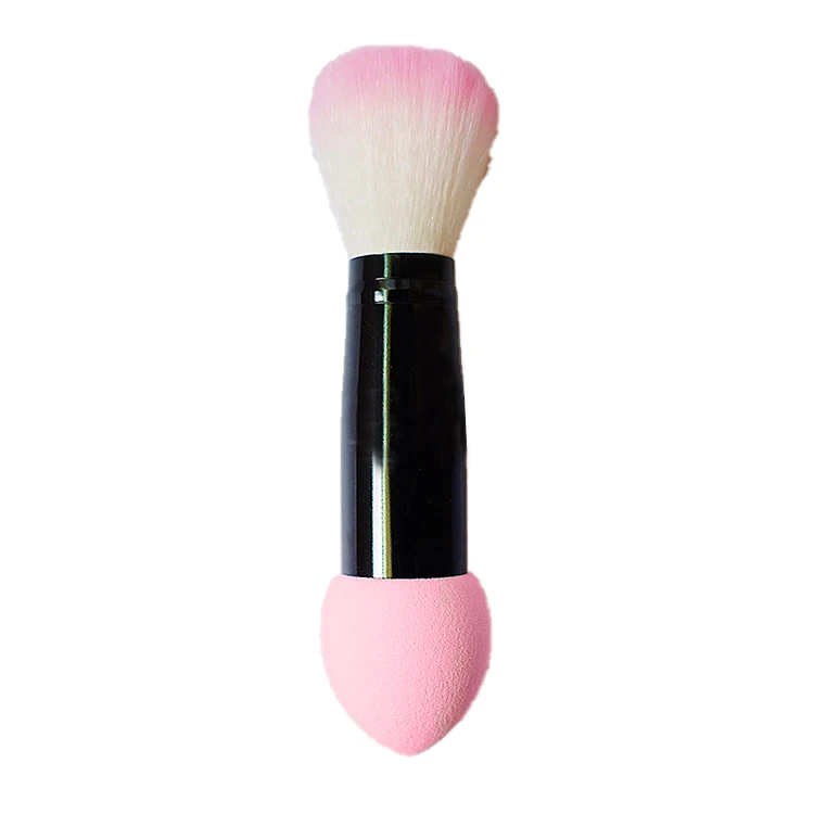 Pink Новинка, 1 шт., профессиональные две головки, большие кисти для макияжа, основа для румян, нейлоновая Кисть для макияжа, инструмент для макияжа, Maquiagem - Handle Color: Pink