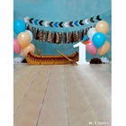 Фон для фотосъемки на первый день рождения, воздушные шары, деревянный пол, стрелы, индийские перья, каноэ, милые вечерние детские фоны для фотосъемки