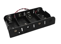 masterfire 250pcslot battery holder storage box case for 4 x 1 5v c size batteries with wire leads 4 slots clip diy accessories