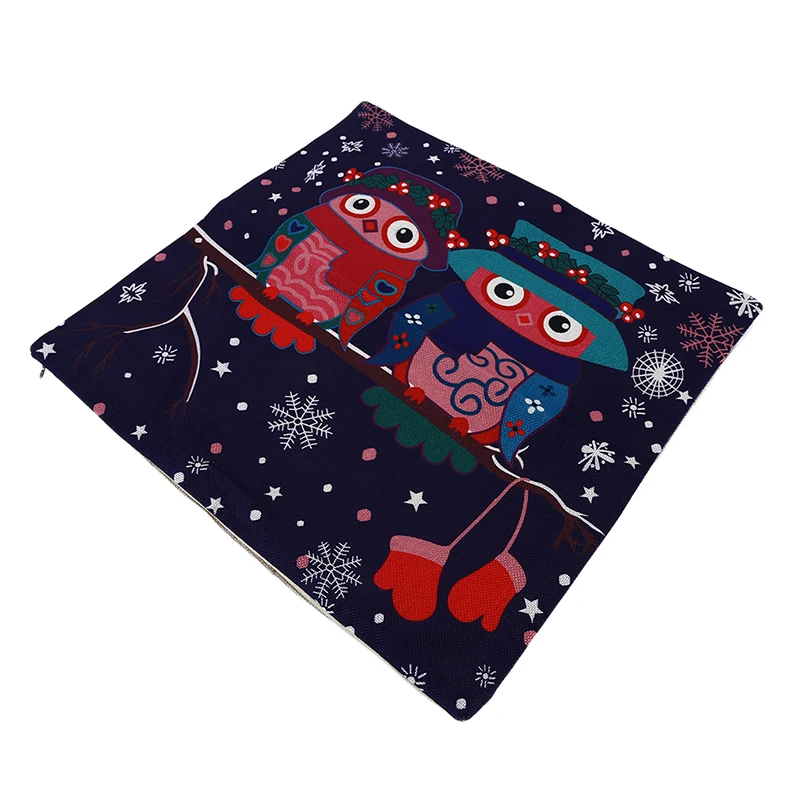 Cute Cartoon Living Room Sofa Pillow Case Creative Smile Owl Digital Print Soft Comfort Cushion Cover | Дом и сад