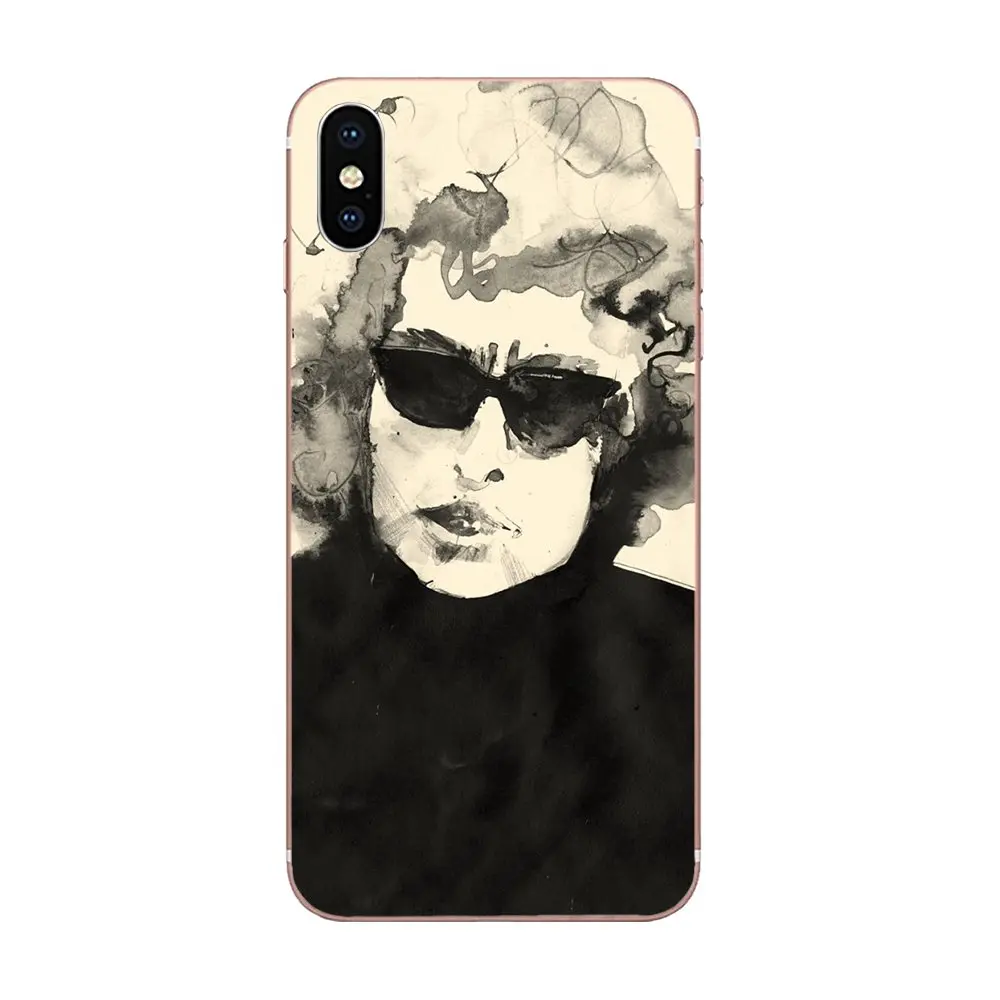 Мягкий модный чехол Bob Dylan черный и белый для Xiaomi Redmi Note 8 8A 8T 10 K30 Pro Motorola G G2 G3 G4 G5 G6 G7